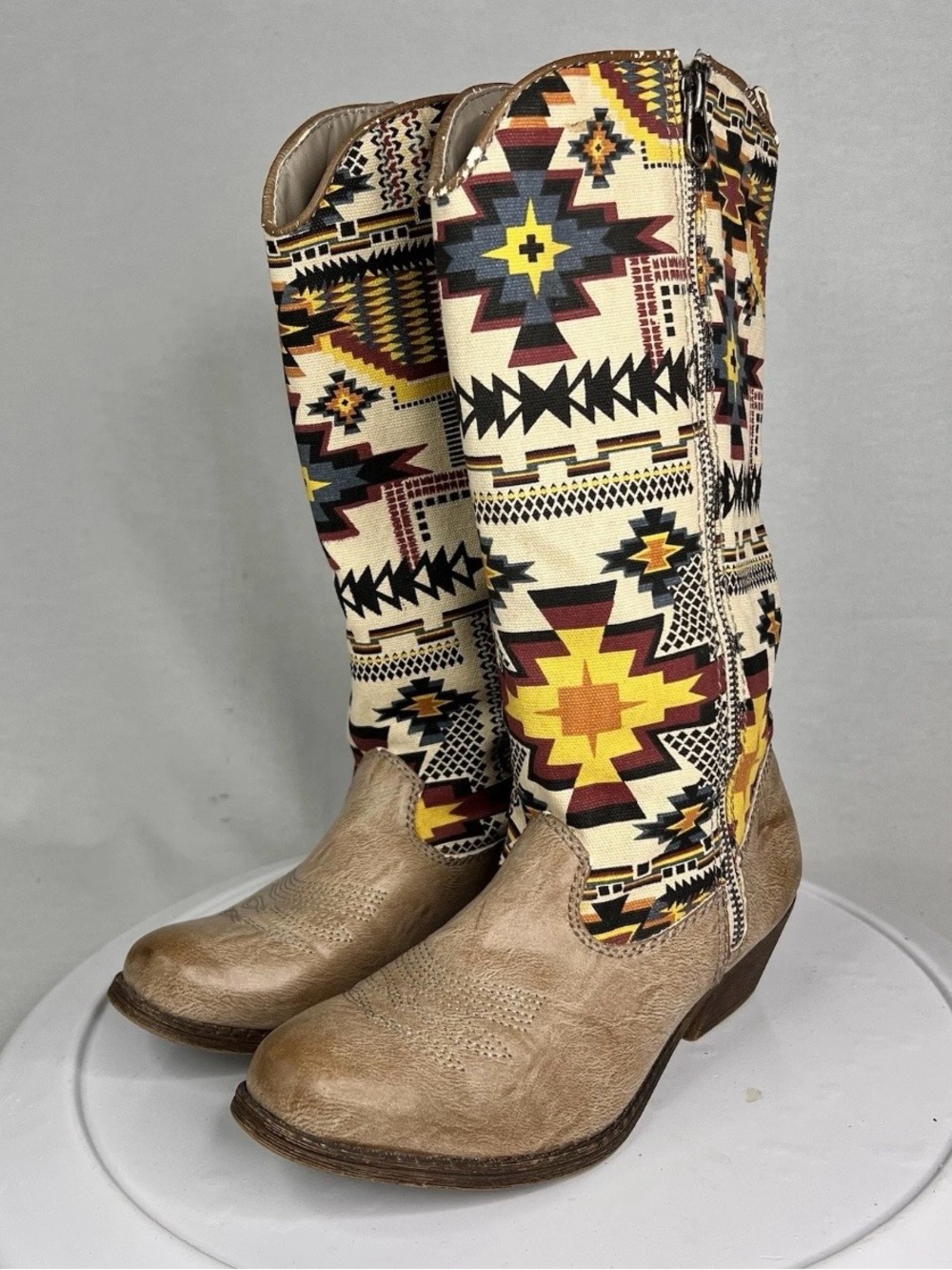 Big Buddha Wayne Knee High Western Boots Southwestern Theme Casual Women’s 7 M
